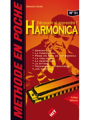Découvrir et apprendre l'harmonica Méthode en poche n°51