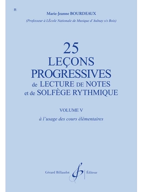 25 Leçons progressives de lecture de notes et de solfège vol. 5