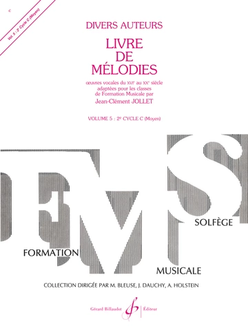 Livre de mélodies. Volume 5 Visuel