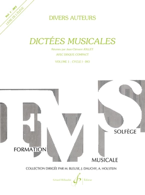Dictées musicales. Volume 1 Livre de l'élève