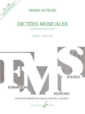 Dictées musicales. Volume 1 Livre du professeur