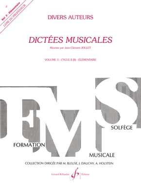 Dictées musicales. Volume 3 Livre du professeur