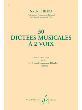 30 Dictées musicales à 2 voix. 2e recueil 