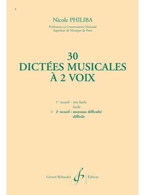 30 Dictées musicales à 2 voix. Volume 2 