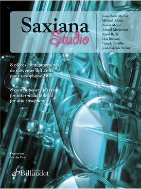 Saxiana Studio 8 pièces contemporaines de moyenne difficulté pour saxophone alto