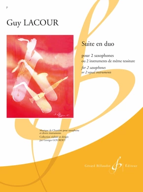 Suite en duo. Saxophone. Version 2 : saxophones Version 2 saxophones