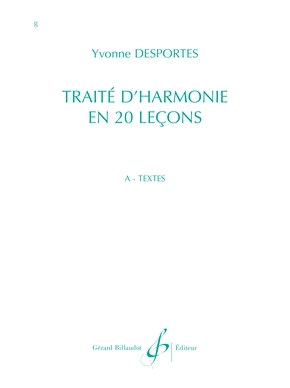 Traité d'harmonie en 20 leçons Textes