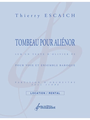 Tombeau pour Aliénor Voix et ensemble baroque