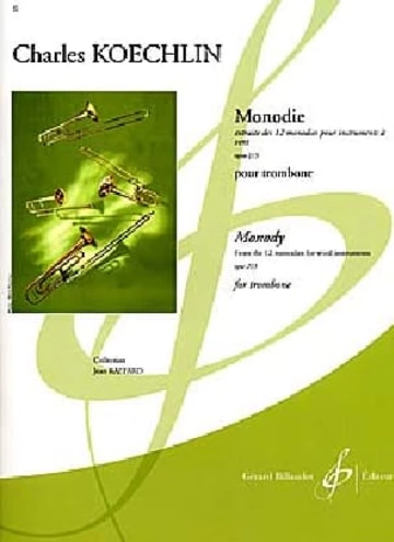 12 Monodies pour instruments à vent, op. 213. 1 monodie pour trombone Visuel