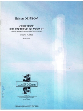 Variations sur un thème de Mozart, pour 8 flûtes Partition