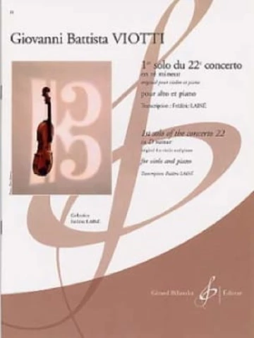 1er solo du concerto n° 22 en Ré mineur Visual