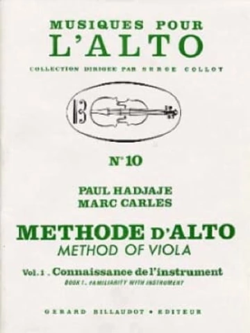 Méthode d’alto. Volume 1 Visuel