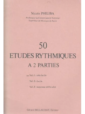 50 Études rythmiques à 2 parties. Volume 1 