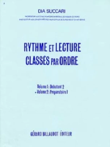 Rythme et lecture classés par ordre. Volume 2 Visuel