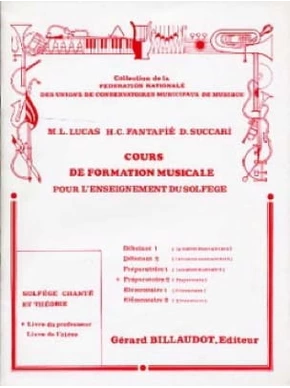 Cours de formation musicale pour l’ensemble du solfège. Préparatoire 2, livre du professeur Livre du professeur