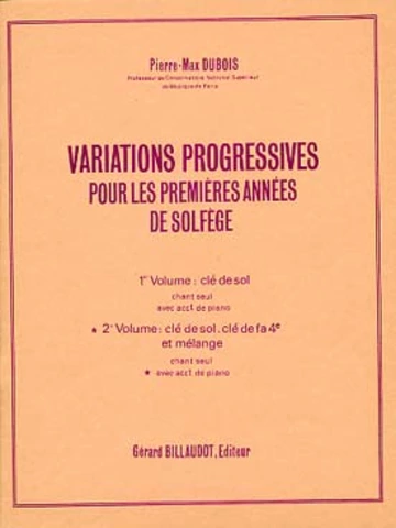 Variations prog pour premières années solfège vol. 2 professeur Visual
