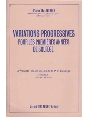 Variations prog pour premières années solfège vol. 2 élève