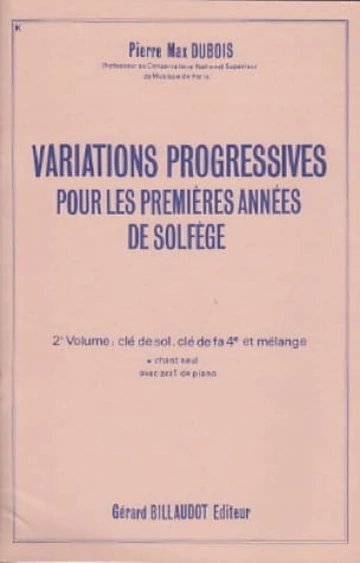 Variations prog pour premières années solfège vol. 2 élève Visual