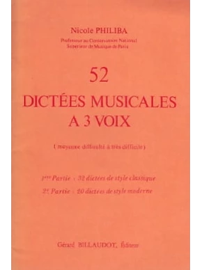 52 dictées musicales à 3 voix