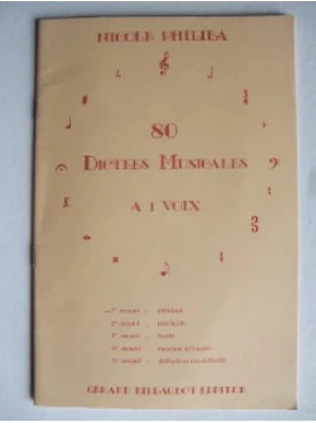 80 Dictées musicales à 1 voix. Volume 1 