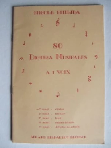 80 Dictées musicales à 1 voix. Volume 1 Visuel