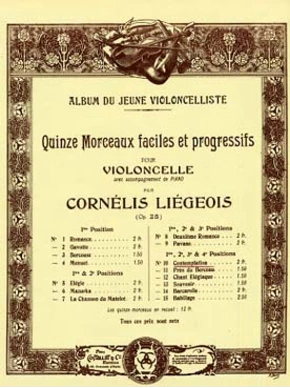 Contemplation. Album du jeune violoncelliste op. 25 n° 10 