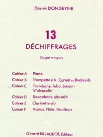 13 Déchiffrages. Volume C : moyen Visuel