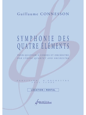 Symphonie des quatre éléments Concerto pour quatuor à cordes et orchestre