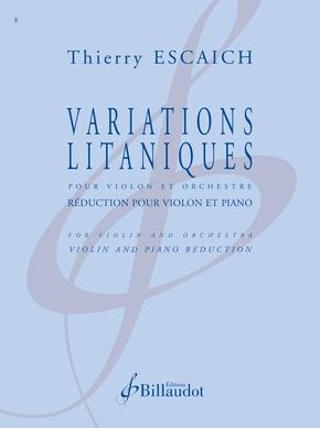 Variations litaniques concerto pour violon et orchestre