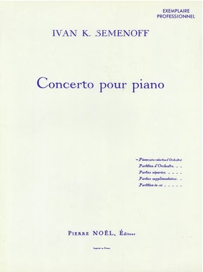 Concerto pour piano réduction du concerto pour piano et orchestre
