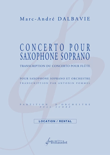 Concerto pour saxophone soprano Visual