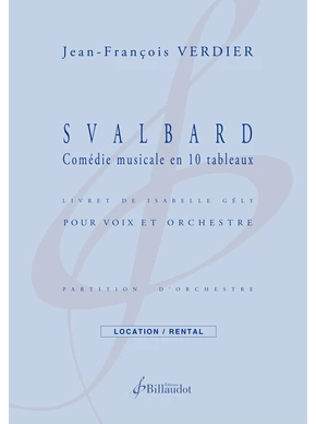 Svalbard. Comédie musicale Partition et matériel