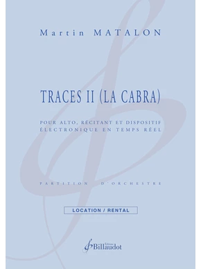 TRACE II (La Cabra) Partition et matériel
